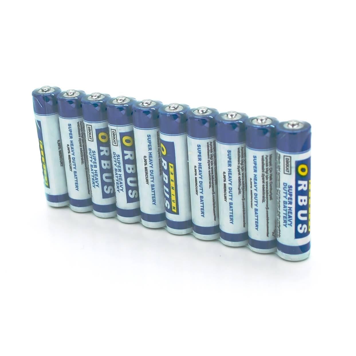 Батарейка сольова ORBUS Zinc Carbon 1,5V AAA/LR03 10 шт. (26521)