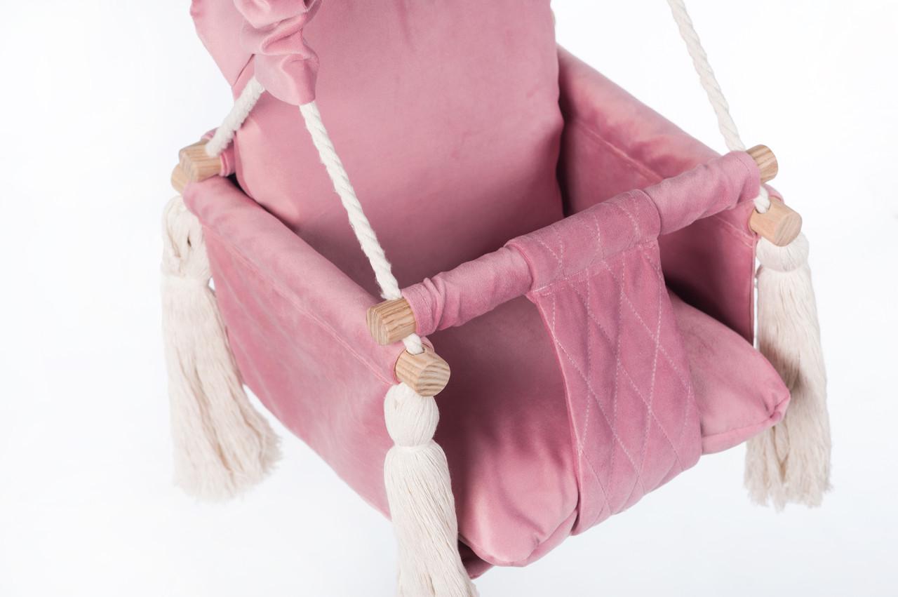 Підвісна гойдалка Lite Zoo для будинку до 60 кг 40х40х30 см Молочний шоколад - фото 2 Підвісна гойдалка Lite Zoo для будинку до 60 кг 40х40х30 см Молочний шоколад - фото 2