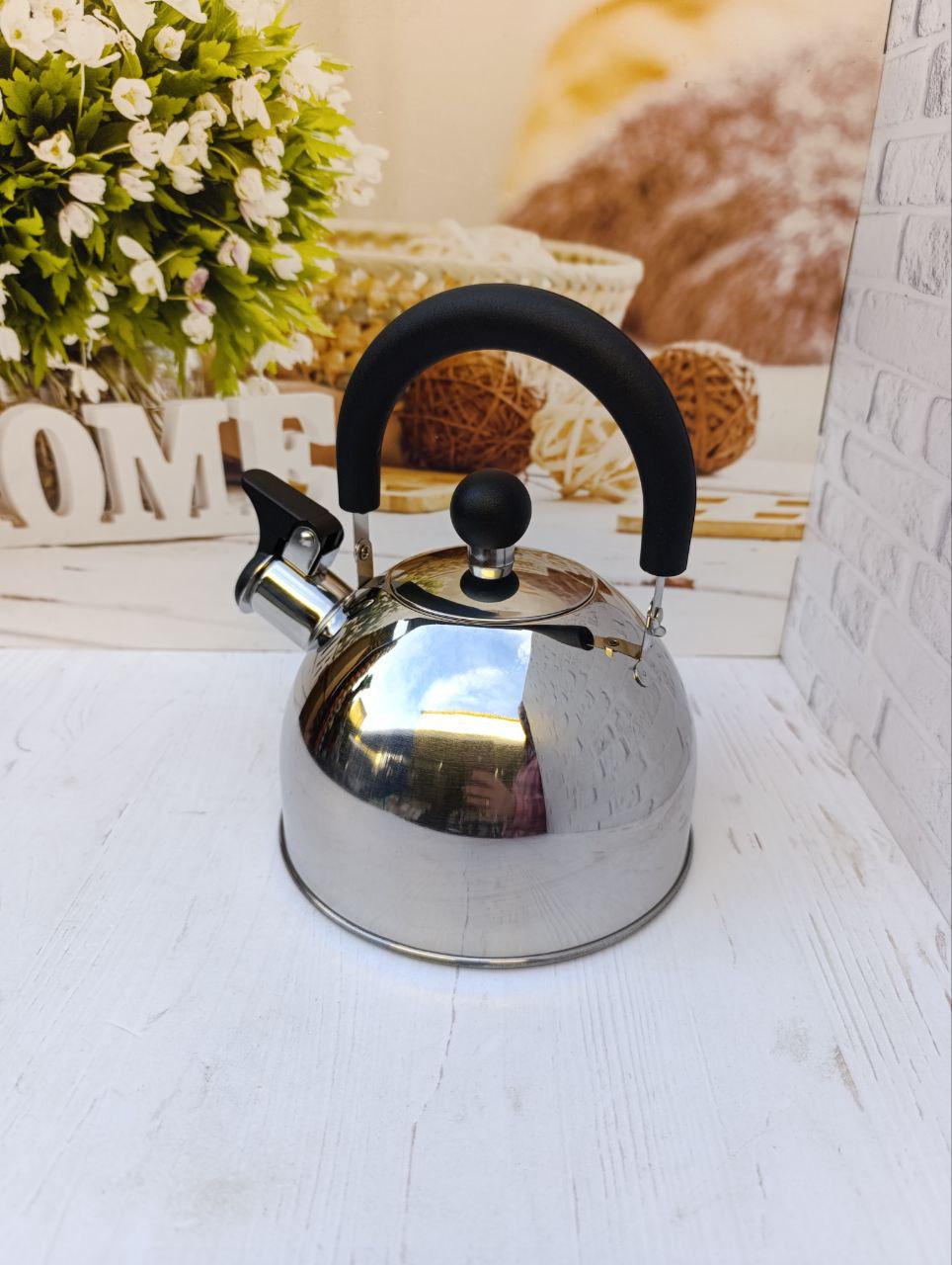 Чайник со свистком A-PLUS 1318 из нержавеющей стали 1,5 л Стальной (1318) - фото 1 Чайник со свистком A-PLUS 1318 из нержавеющей стали 1,5 л Стальной (1318) - фото 1