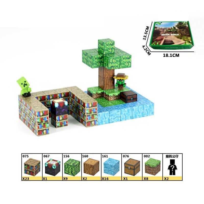 Конструктор магнітний Minecraft LZCK064 фігурки героїв 60 елементів (MTT-198613) - фото 2