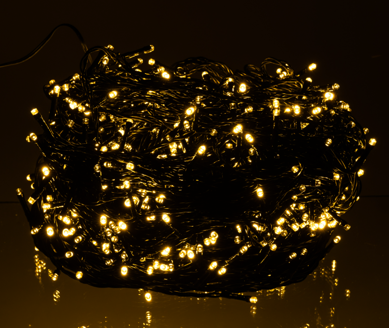Гирлянда нить уличная 1000 LED 100 м от сети черная нить Желтый - фото 4 Гирлянда нить уличная 1000 LED 100 м от сети черная нить Желтый - фото 4