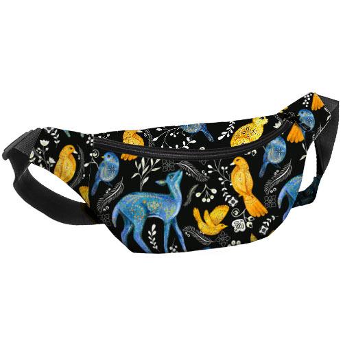 Сумка-бананка через плечо и на пояс Presentville Bumbag Звери и птички 27х16 см (BB_22S006_BL) Сумка-бананка через плечо и на пояс Presentville Bumbag Звери и птички 27х16 см (BB_22S006_BL)