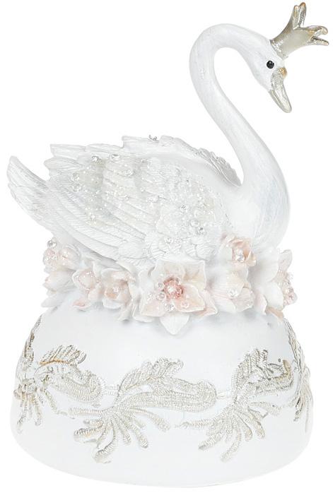 Декоративная статуэтка Лебедь в магнолиях 14,8 см музыкальная (BD-838-187)