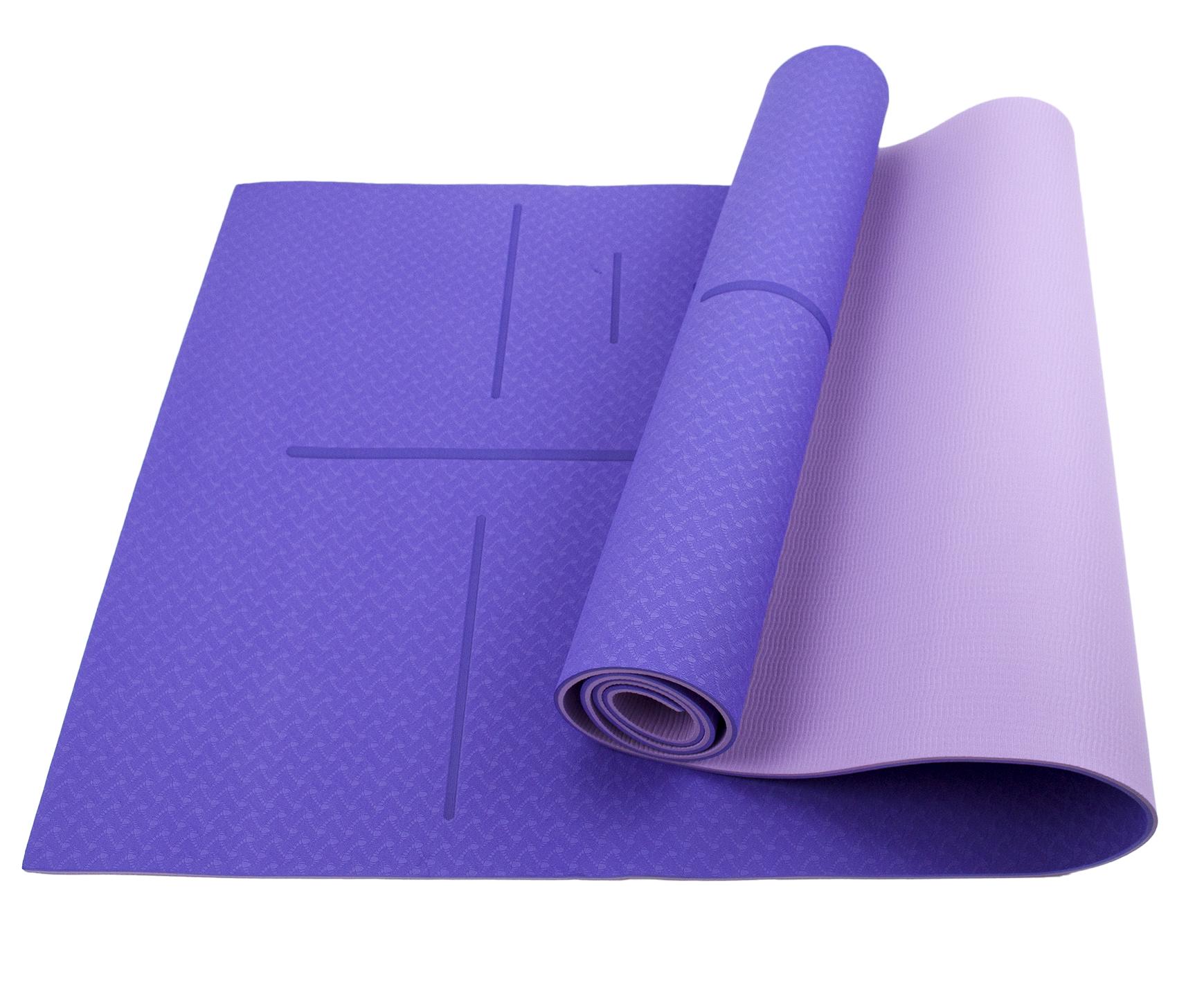 Килимок для йоги та фітнесу Sportcraft TPE 6 мм Purple/Pink (ES0026) Килимок для йоги та фітнесу Sportcraft TPE 6 мм Purple/Pink (ES0026)