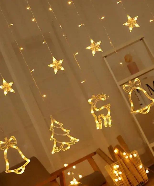 Гірлянда-штора світлодіодна з новорічними формами USB 2,5 м (2479517042) - фото 2