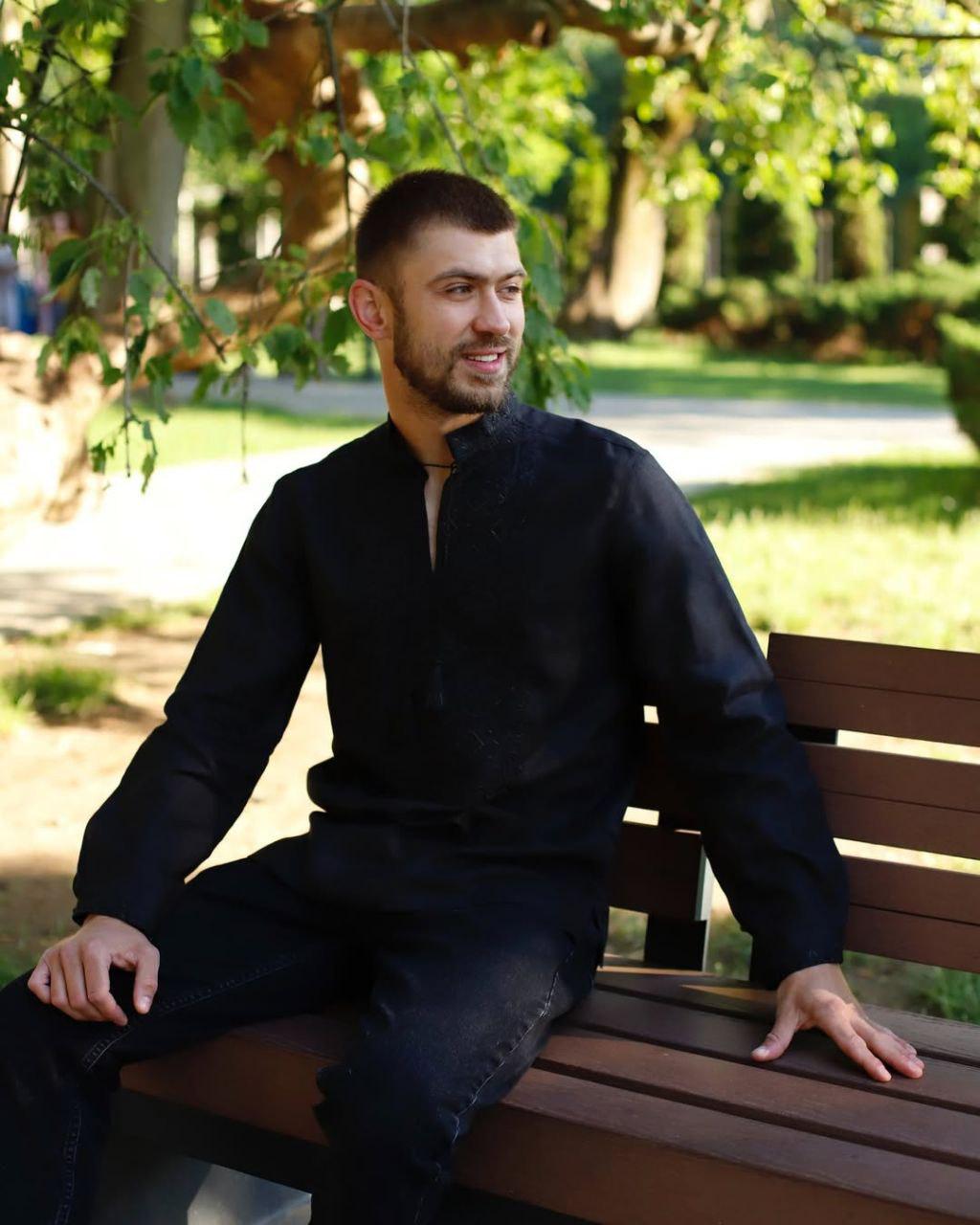 Вышиванка мужская р. 54 Черный (472) - фото 7 Вышиванка мужская р. 54 Черный (472) - фото 7