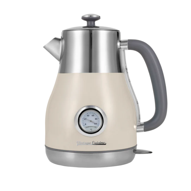 Електрочайник Vintage Cuisine у ретро стилі 2200W 1,6 л Кремовий - фото 1 Електрочайник Vintage Cuisine у ретро стилі 2200W 1,6 л Кремовий - фото 1