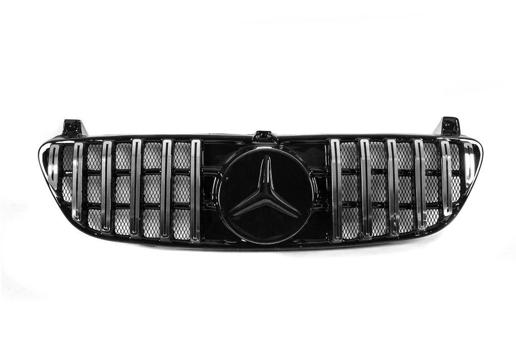 Решетка передняя Cagatay GT Panamericana Chrome Eco 2004-2010 гг. для Mercedes Vito W639 2004-2014 гг. abs-пластик Хром (130421)