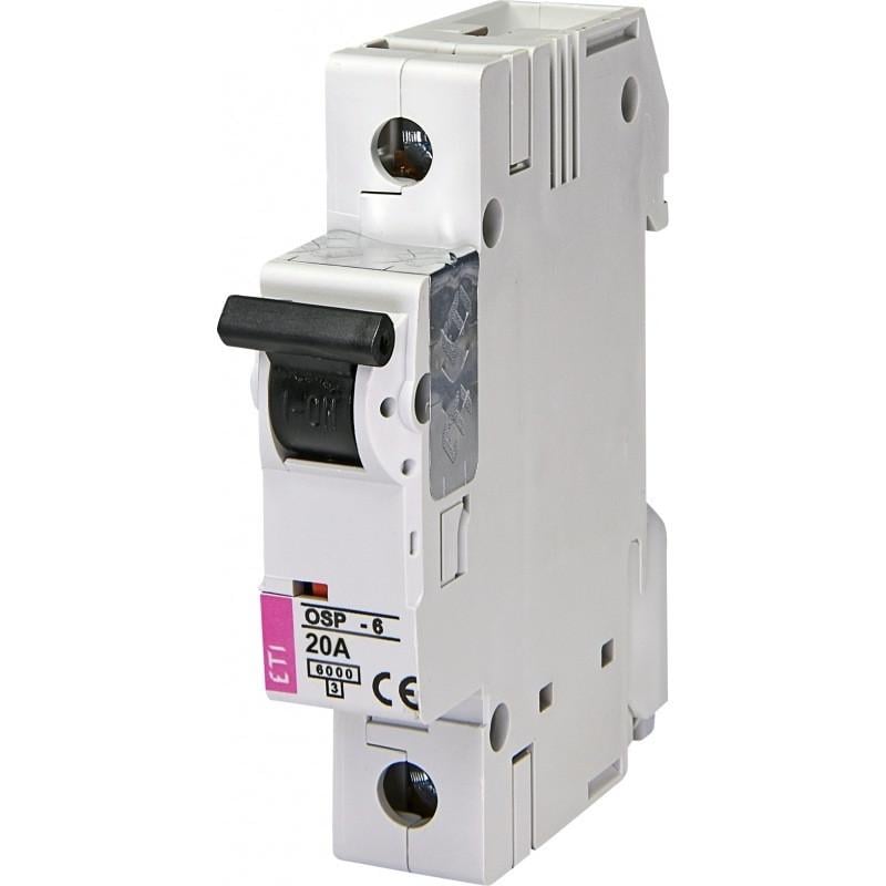 Автоматический выключатель ETI 20A 6 kA 1 полюс тип D OSP 6 1p 20A 002181033 (56737)