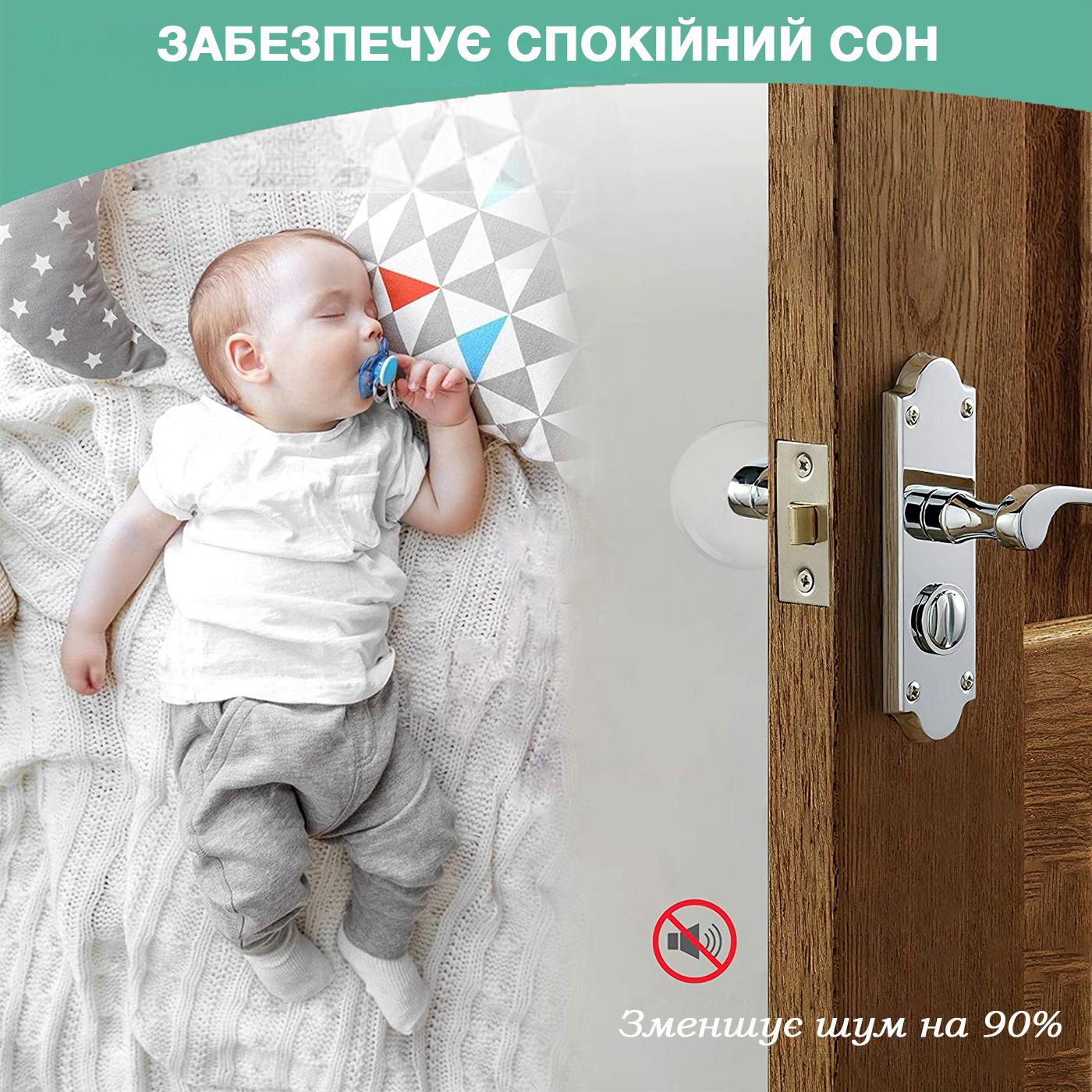 Стопор дверной силиконовый настенный 2 шт. Прозрачный (79_1_0_1С) - фото 5