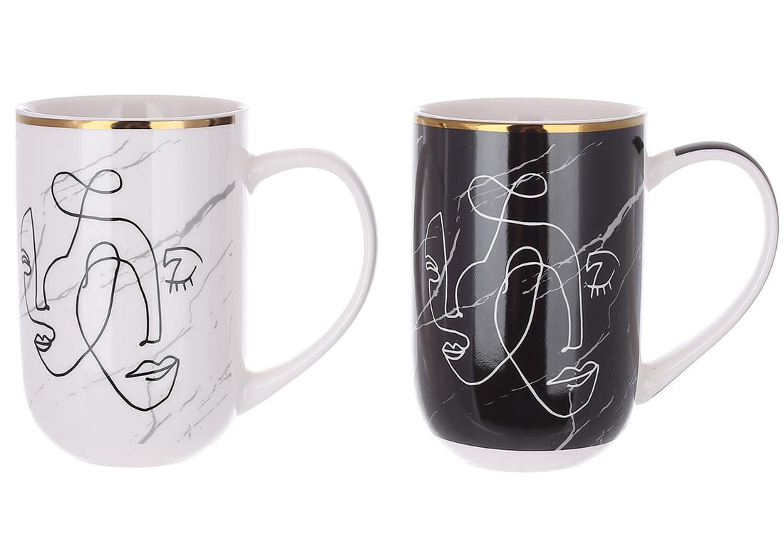 Набор кружек фарфоровых BonaDi Marble Face 510 мл 6 шт. (311-111)
