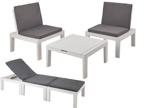 Набор-трансформер Progarden DUETTO 3в1 лежак/2 кресла и столик с подушками Белый (3584) - фото 4 Набор-трансформер Progarden DUETTO 3в1 лежак/2 кресла и столик с подушками Белый (3584) - фото 4