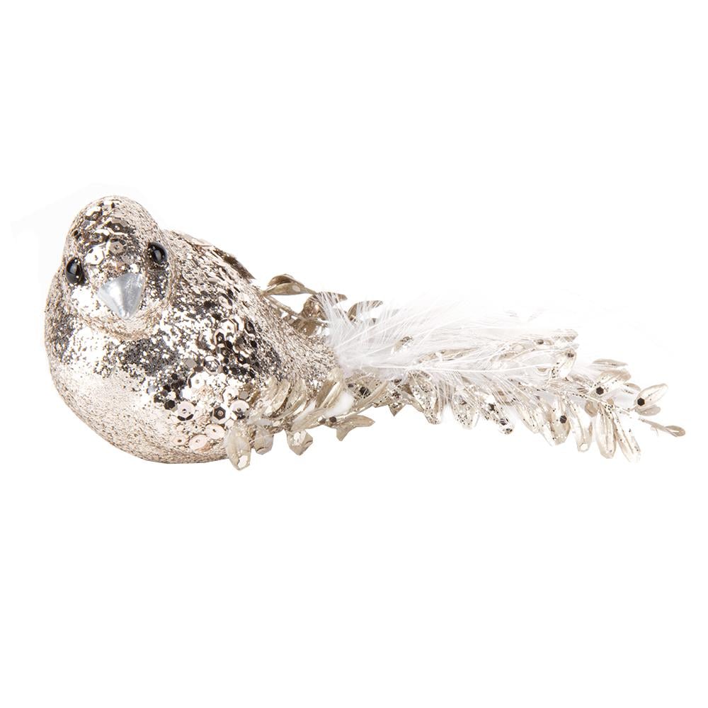 Мягкая новогодняя игрушка на елку Elisey ворона Золотой (NH-106-K-209)