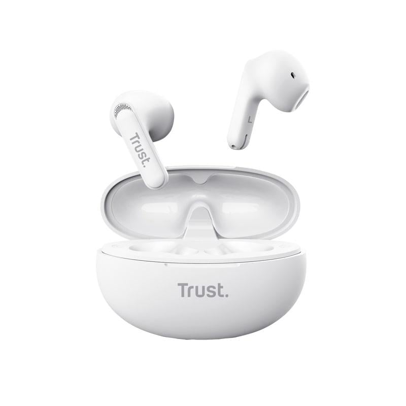 Наушники Trust Yavi TWS Bluetooth с ENC и сенсорным управлением Белый (627075)