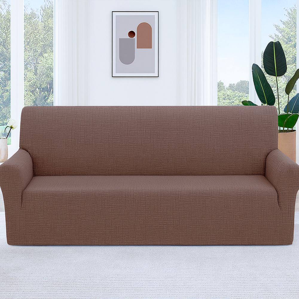 Чохол на диван 4-місний Love You Mono Line Fleece Коричневий (81210)