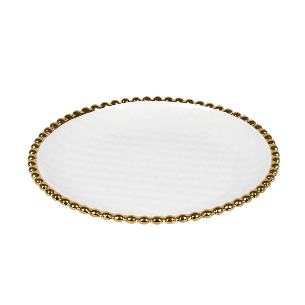 Блюдо Pearl of the Ocean R35370-10 d 10" 25,4 см Белый с золотым (31845281)