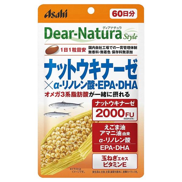 Комплекс для профилактики давления и кровообращения Asahi Dear-Natura Nattokinase 2000 FU 60 таб. (000024152)