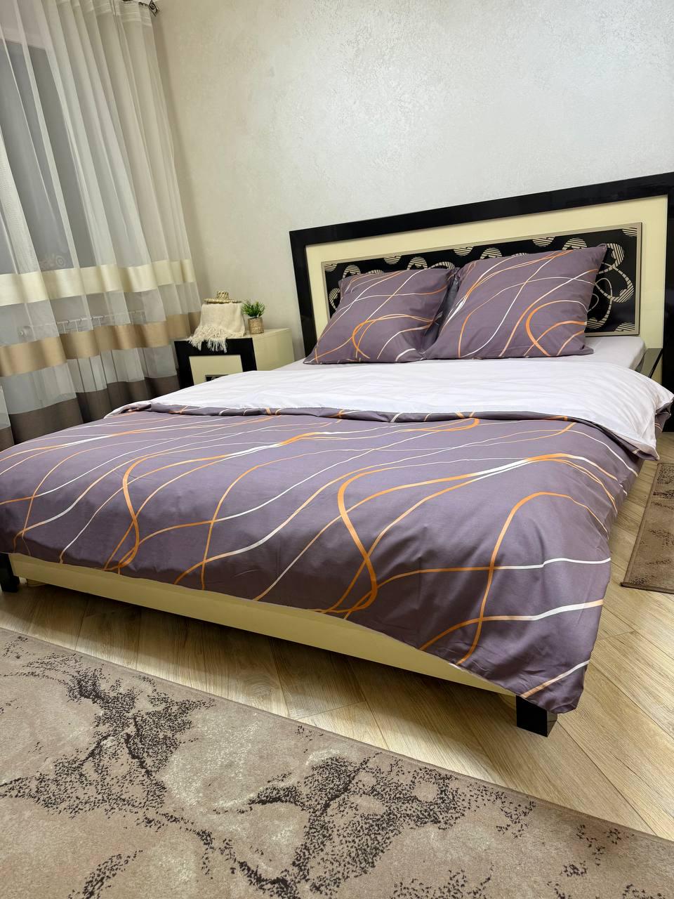 Комплект постельного белья евро Золотая волна простыня на резинке 180x200х20 см Бежевый (28830594) Комплект постельного белья евро Золотая волна простыня на резинке 180x200х20 см Бежевый (28830594)