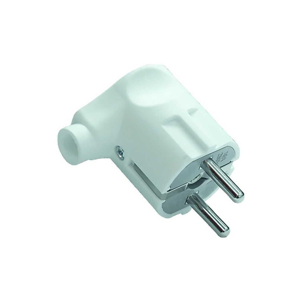 Вилка штепсельна Violux L з заземленням Білий (940710)