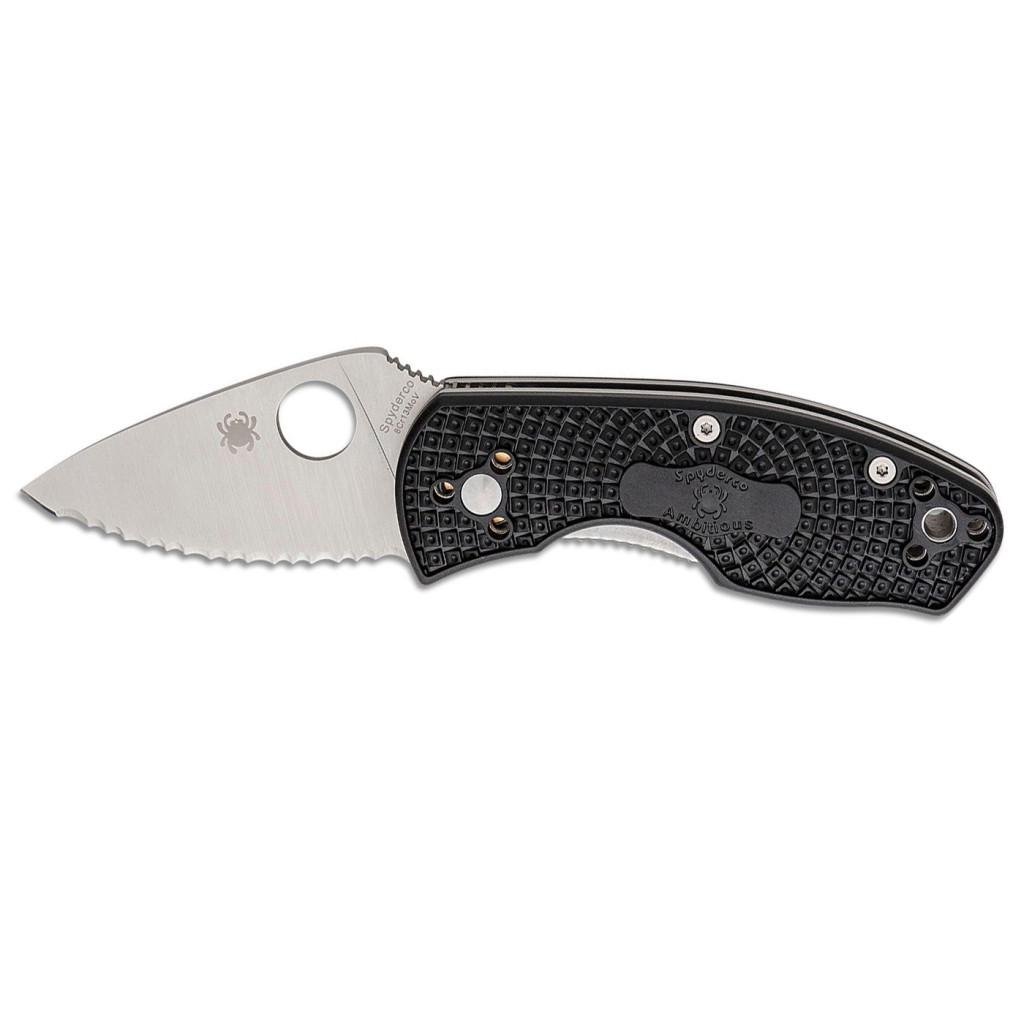 Ніж Spyderco Ambitious Serrated Black (m410928)