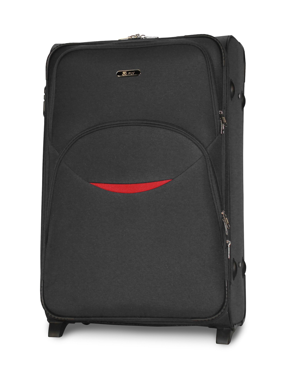 Чемодан Fly 1708 большой 74х48х30 см 90 л тканевый на 2 колесах Темно-серый