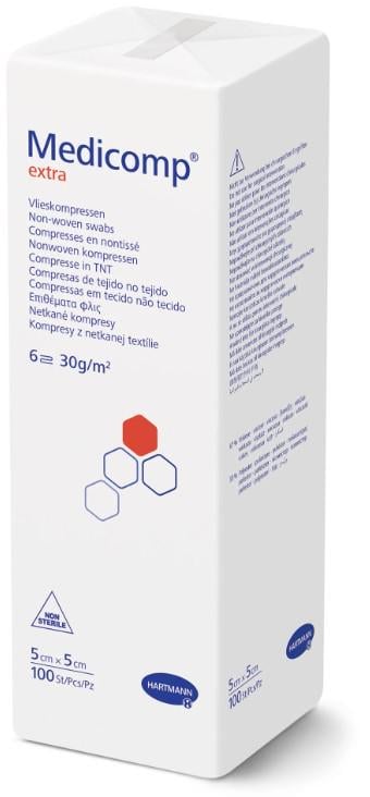 Салфетки нестерильные Medicomp из нетканого материала 6-ти слойные 5х5 см (4218315)