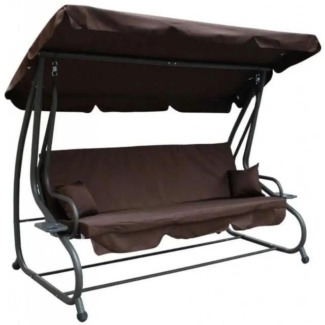 Садовые качели Bonro Garden 4-местная ширина 230 см Коричневый (2670148501)