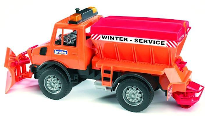 Машина игрушечная с бульдозерной лопатой Bruder Снегоприборная Машина Mb-Unimog