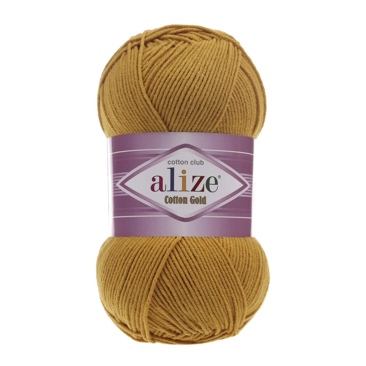 Пряжа Alize Cotton Gold 02 горчица (6390)
