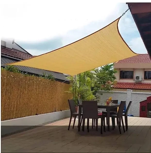 Тент від сонця прямокутник 4х6 м Бежевий - фото 7