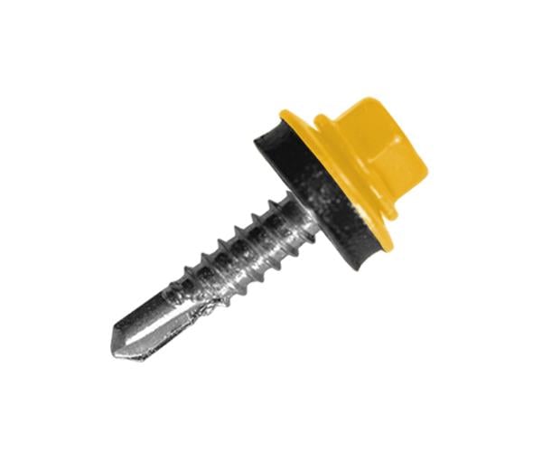 Саморез кровельный по металлу с шайбой EPDM MAXPRO 5,5х25 мм 250 шт. RAL-1003 (SDSM-55251003) - фото 1 Саморез кровельный по металлу с шайбой EPDM MAXPRO 5,5х25 мм 250 шт. RAL-1003 (SDSM-55251003) - фото 1