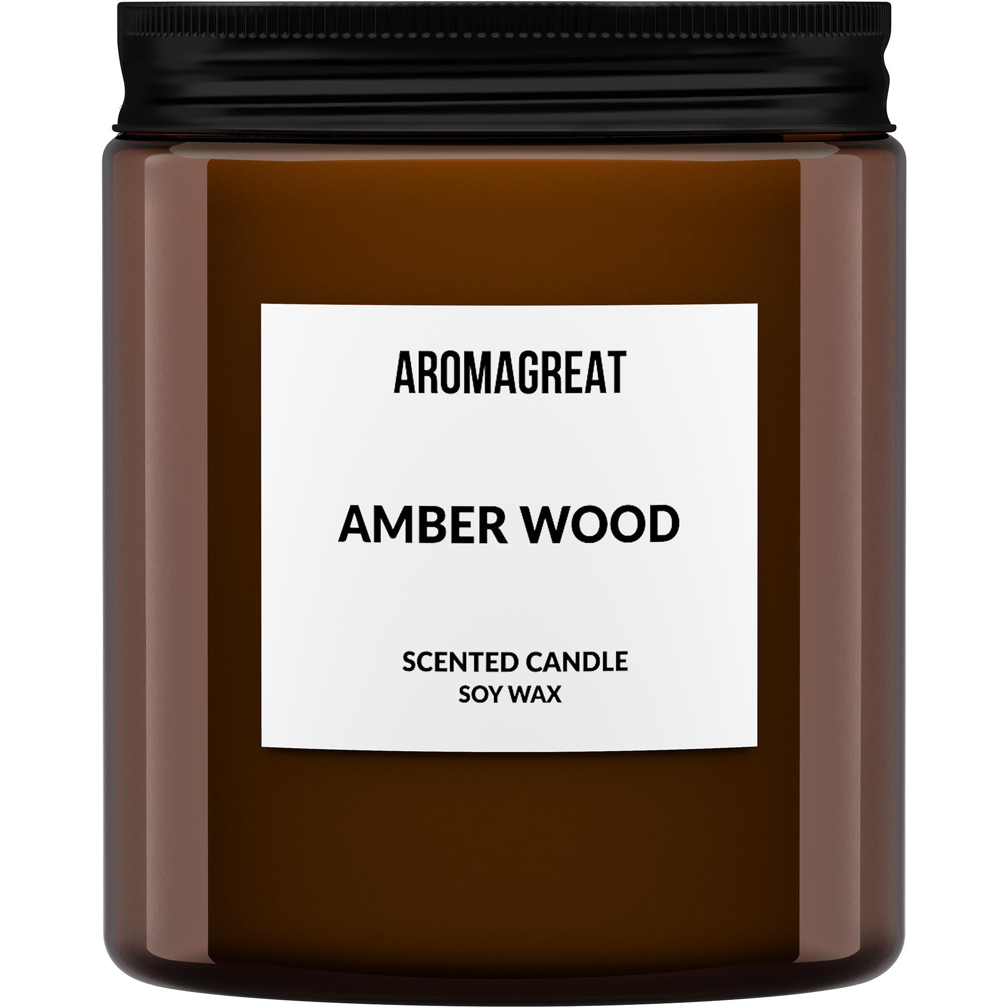 Свічка ароматична з соєвого воску Amber Wood 200 г