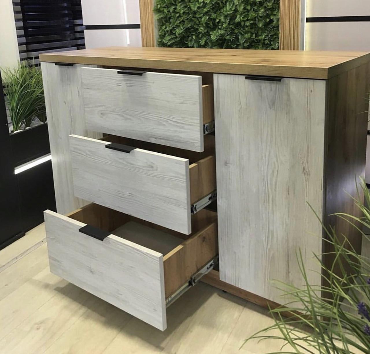 Комод Комфорт 3+2 1300х850х450 мм Дуб аппалачі/Аляска
