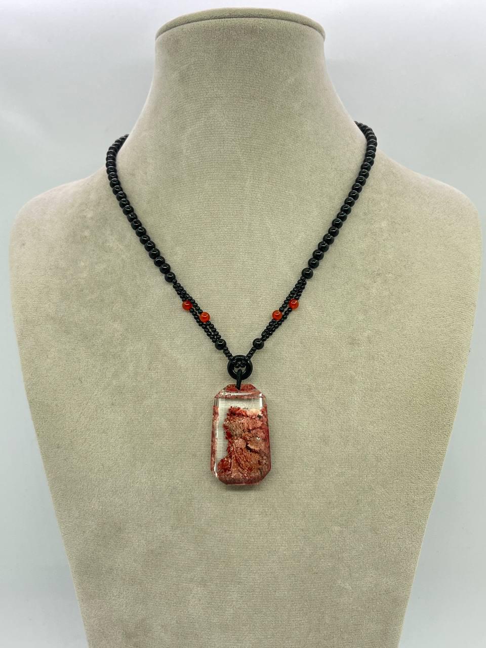 Бусы аквариумный кварц 40 см Разноцветный (10299)