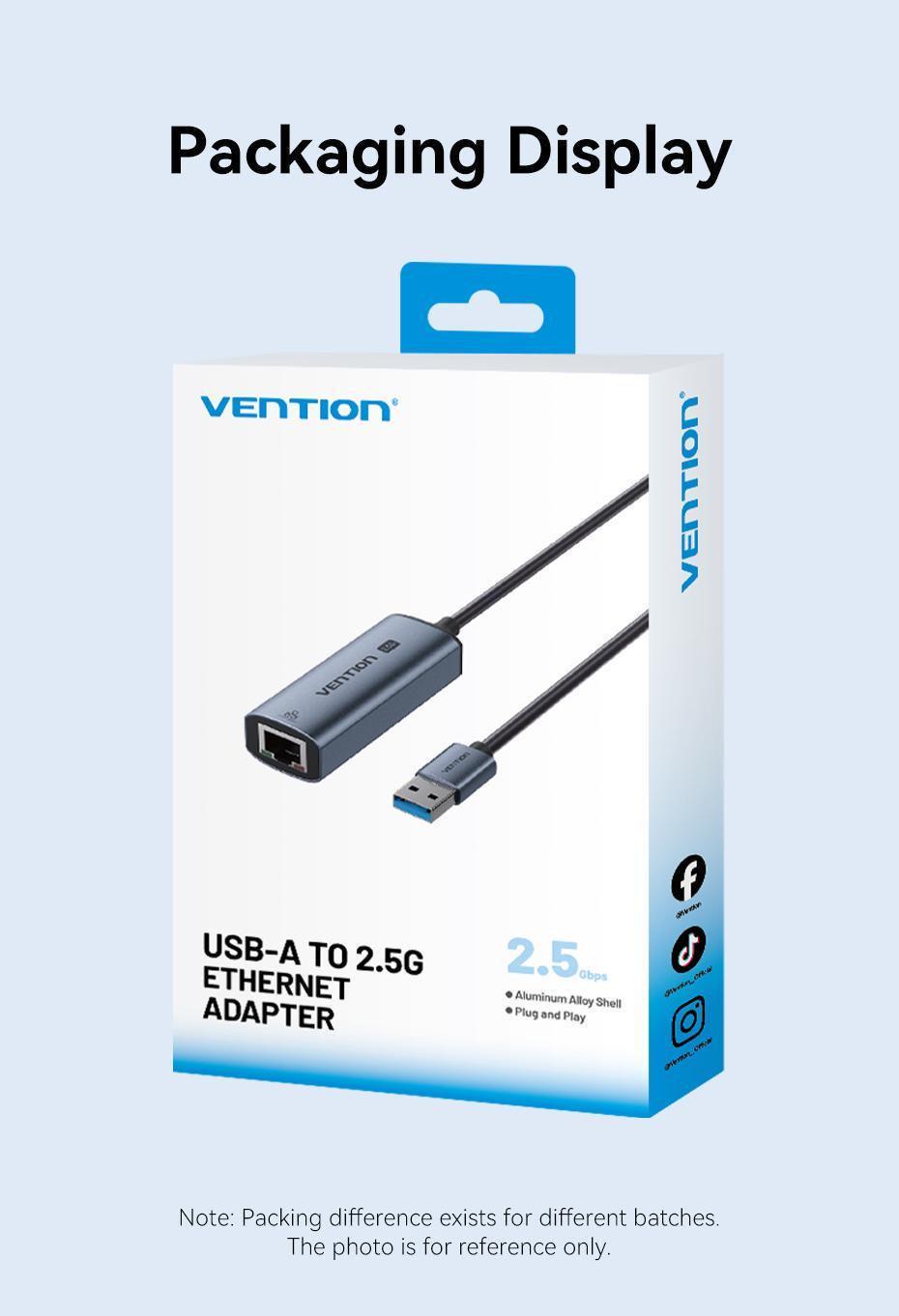 Адаптер USB-C Vention USB RJ45 0.15 м Серый (CFSHB) - фото 14