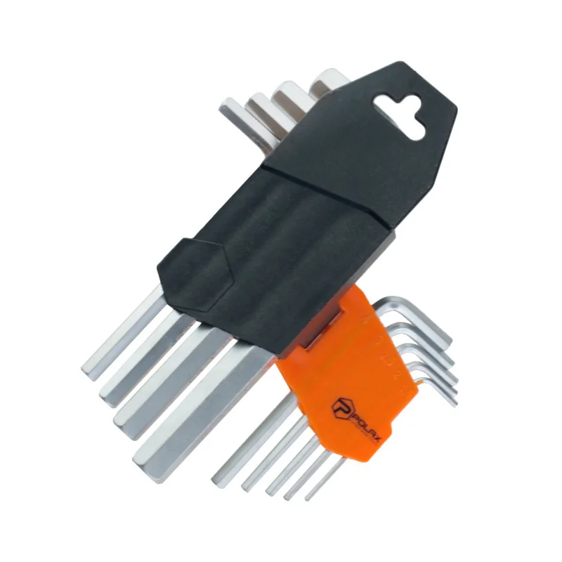 Набір шестигранних Г-подібних ключів Polax 9 пр. 1,5-10 мм Cr-V (25-005) - фото 2