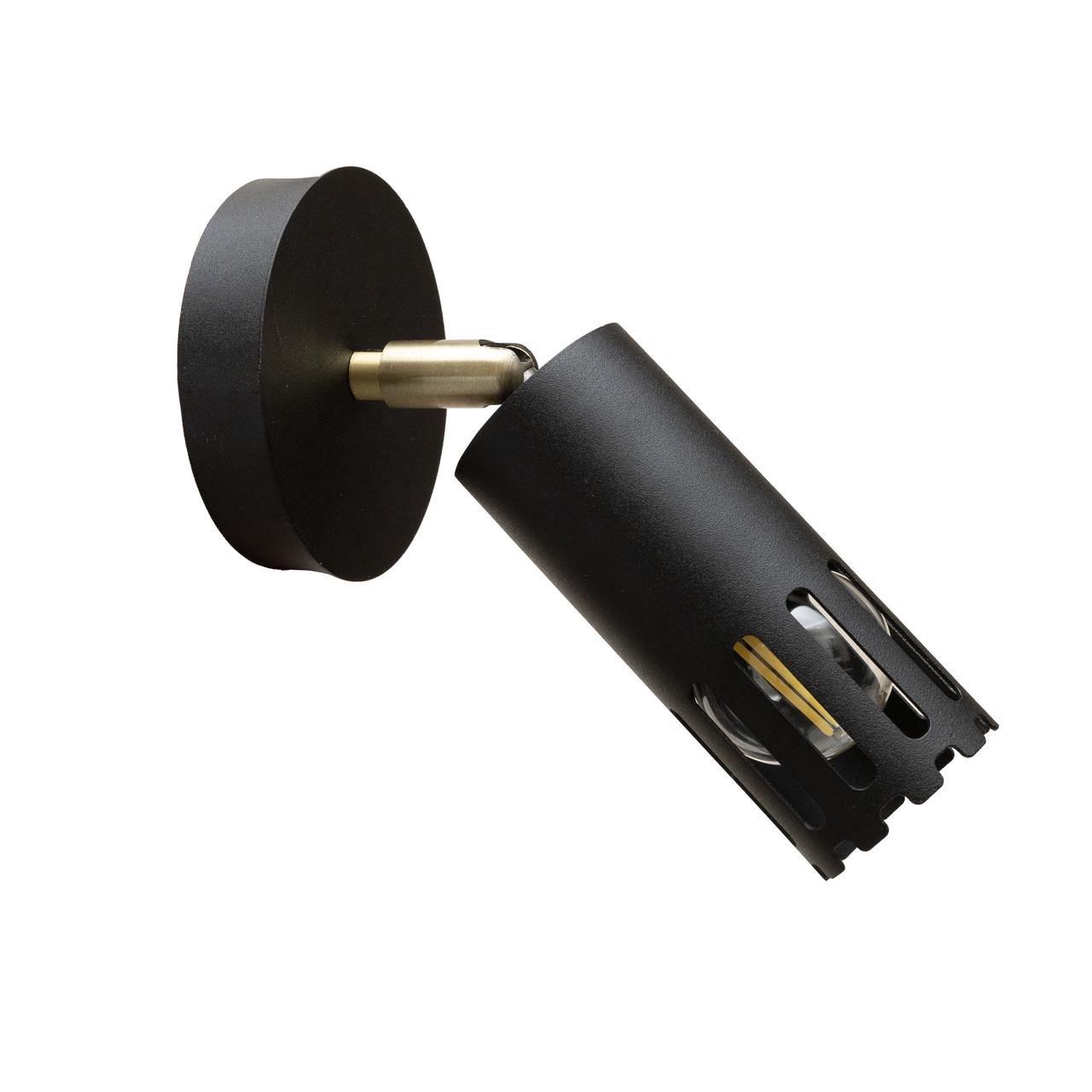 Спот-светильник MSK ELECTRIC Teramo настенный-потолочный под лампу Е27 Черный (NL 180501-1 BK)