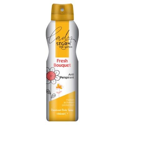 Дезодорант-антиперспирант для тела женский LADY STORM Fresh Bouquet 150 мл (282687) Дезодорант-антиперспирант для тела женский LADY STORM Fresh Bouquet 150 мл (282687)