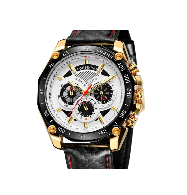 Наручний годинник Forsining 6910 Gold/White