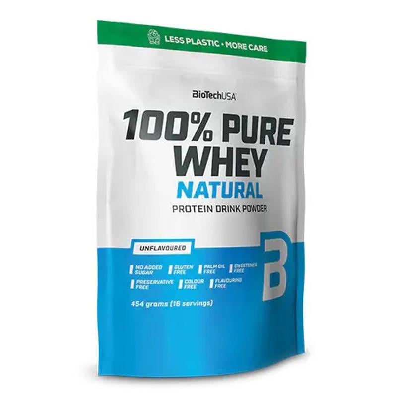 Протеїн сироватковий BioTech USA 100% Pure Whey Natural Без смаку 454 г (23235-01)