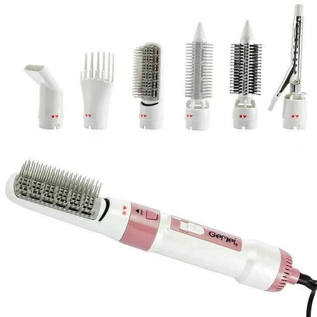 Фен для волосся Gemei GM-4836 1200 Вт Білий з рожевим (32407427)