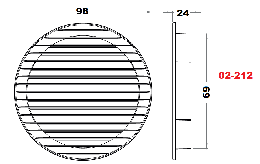 Решетка вентиляционная AirRoxy AOzS 70 d 70 мм Белый (02-212) - фото 3