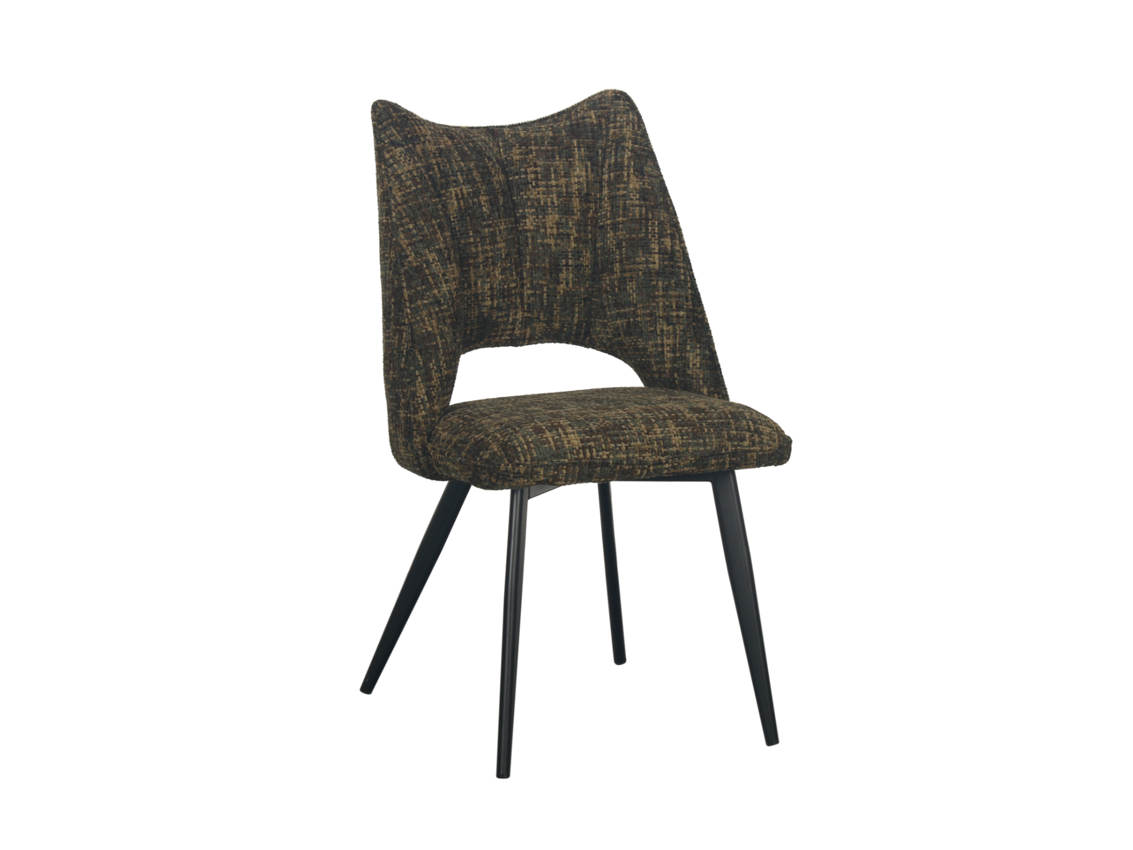 Стул для кухни Vetro Mebel M-217 с металла/ткань твид шамбрей Форест/Черный (M-217-forest-tweed/black)