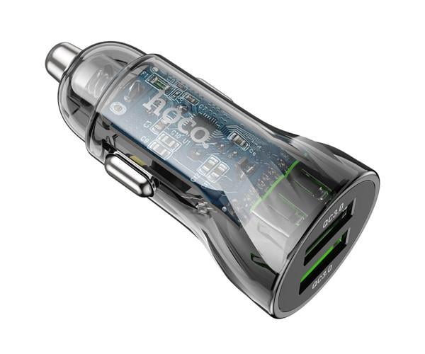 Устройство автомобильное зарядное Hoco Z47 QC3.0 2USB/20W/USB/MicroUSB Black - фото 2 Устройство автомобильное зарядное Hoco Z47 QC3.0 2USB/20W/USB/MicroUSB Black - фото 2