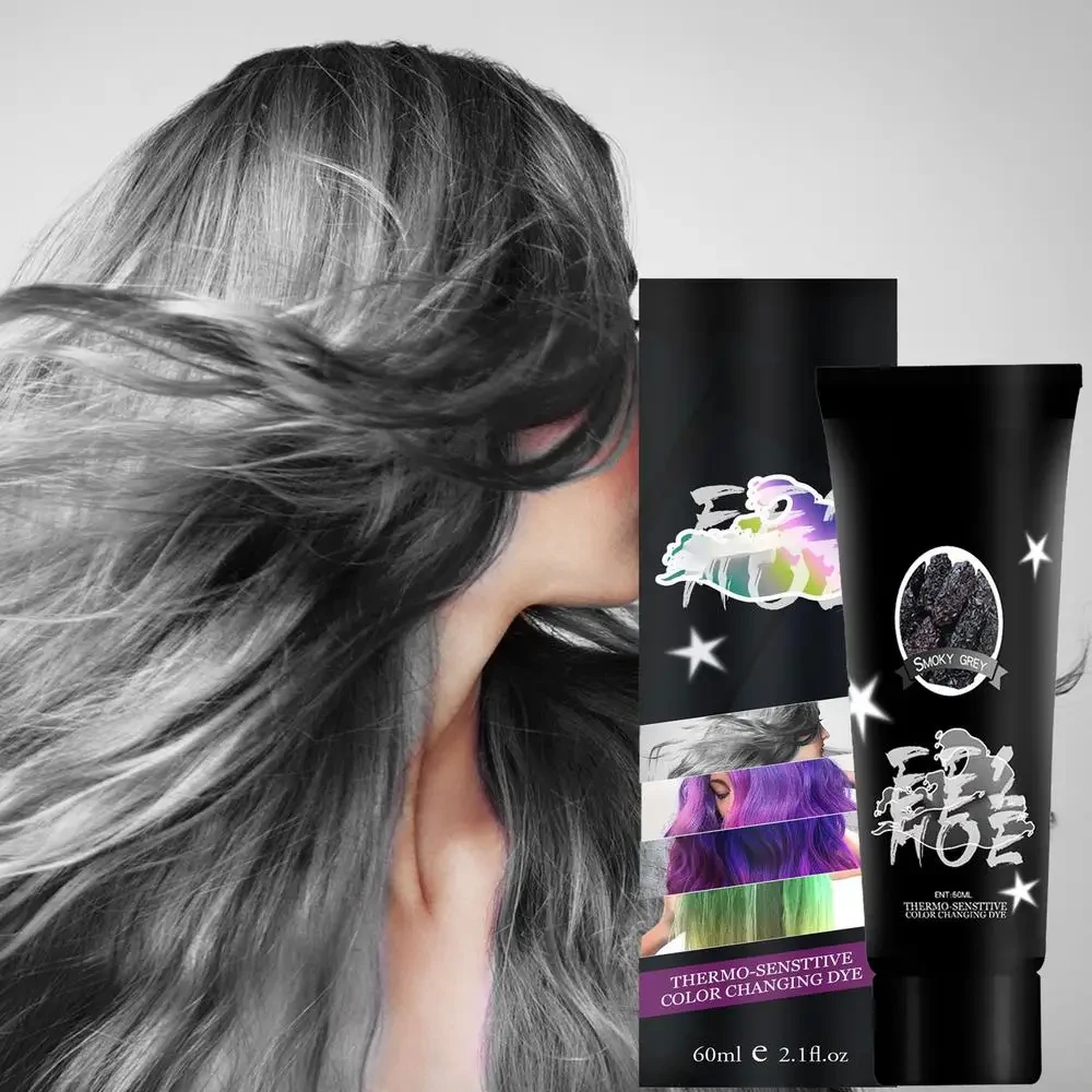 Фарба для волосся термохромна тимчасова Chameleon, що змінює колір Black/Gray - фото 3