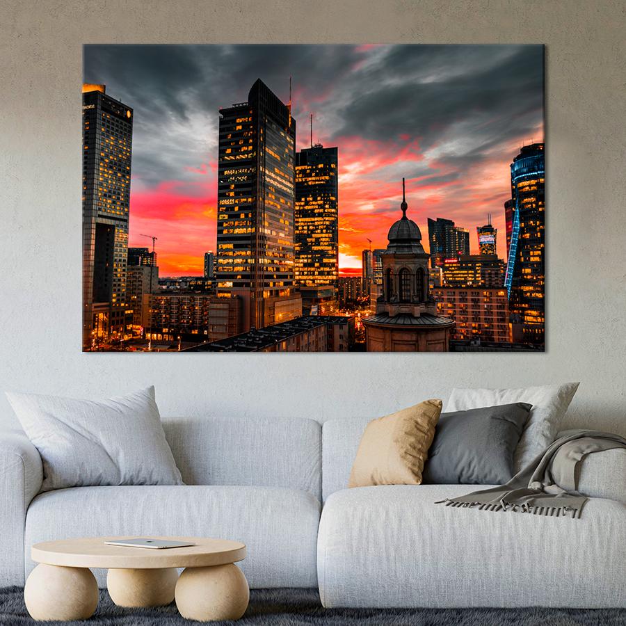 Картина город Здание Нью-Йорк таймс 51x34 см (A586-1)