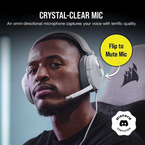 Навушники Corsair HS55 Surround Headset White (CA-9011266-EU) - фото 10