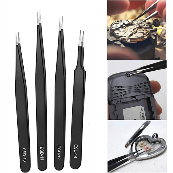 Набір пінцетів для електроніки та іншого 10 шт. (AN00482) - фото 3 Набір пінцетів для електроніки та іншого 10 шт. (AN00482) - фото 3