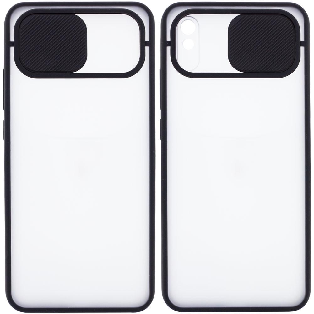 Противоударный чехол Camshield mate TPU со шторкой для камеры для Xiaomi Redmi 9A Черный