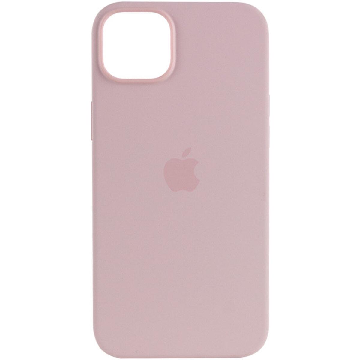 Противоударный чехол Silicone Full Case AAA MagSafe IC для Apple iPhone 14 Pro Max Chalk Pink